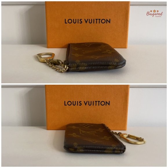 Authentic Louis Vuitton Vintage Monogram Coated Canvas Leather Coin Key Pouch - Picture 6 of 11